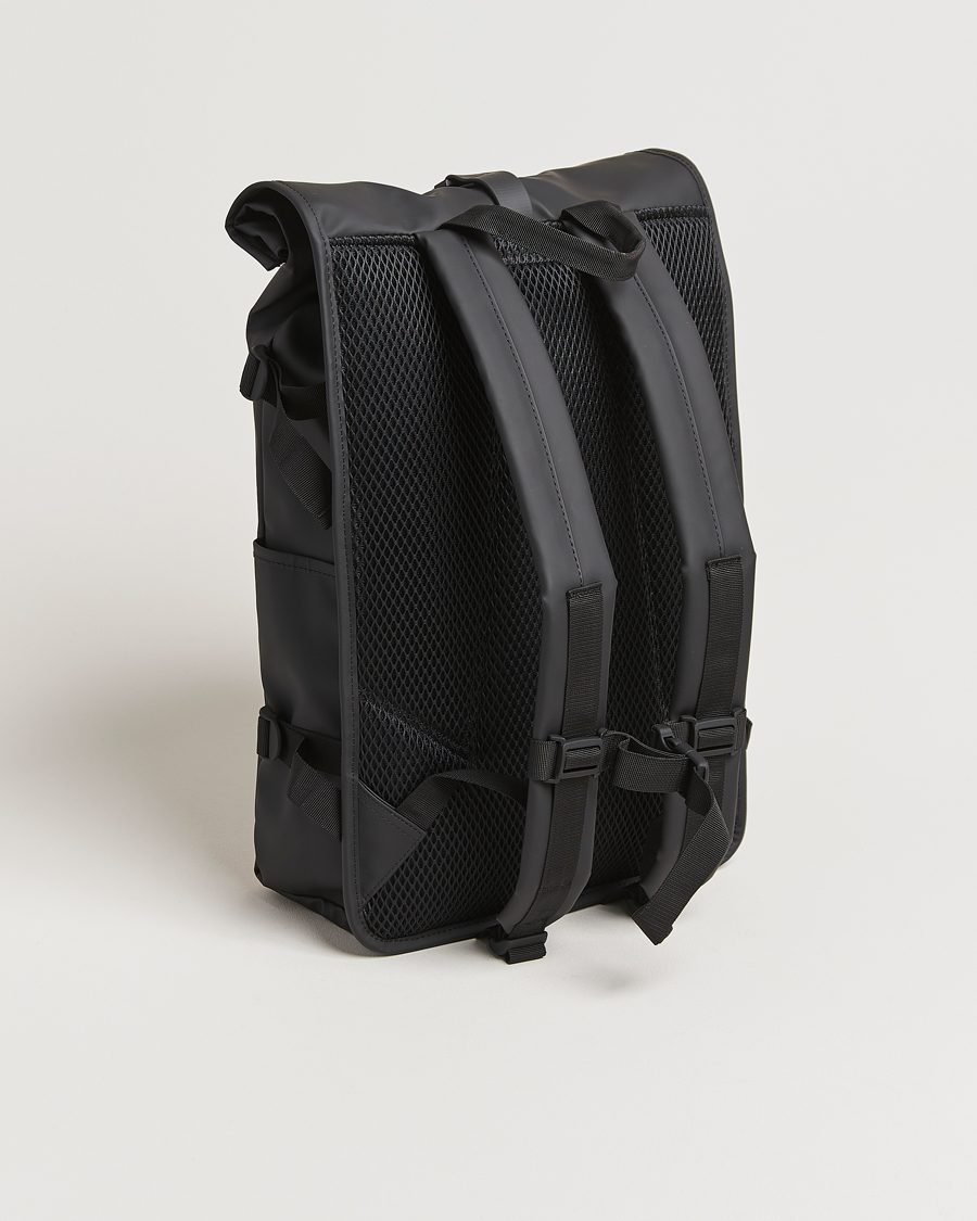 Heren | Tassen | RAINS | Rolltop Large Rucksack Black