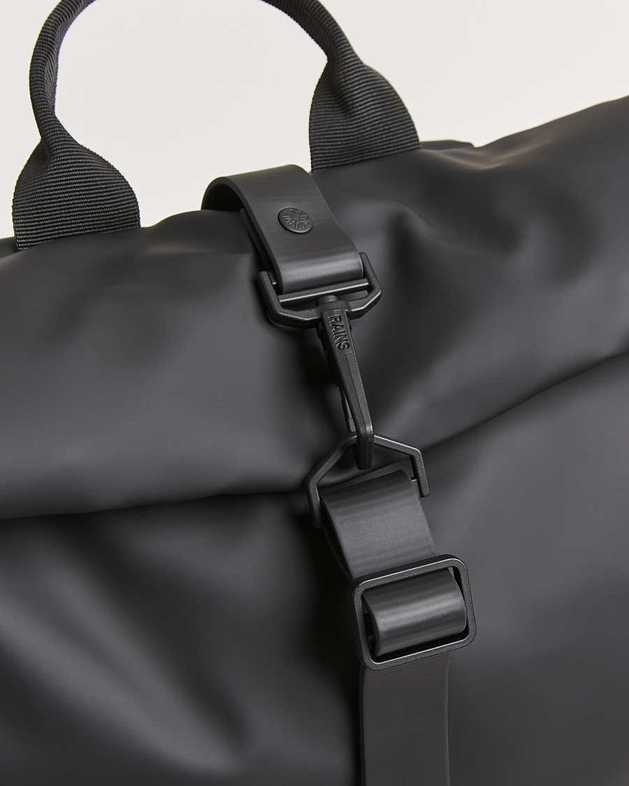 Heren | Tassen | RAINS | Rolltop Large Rucksack Black