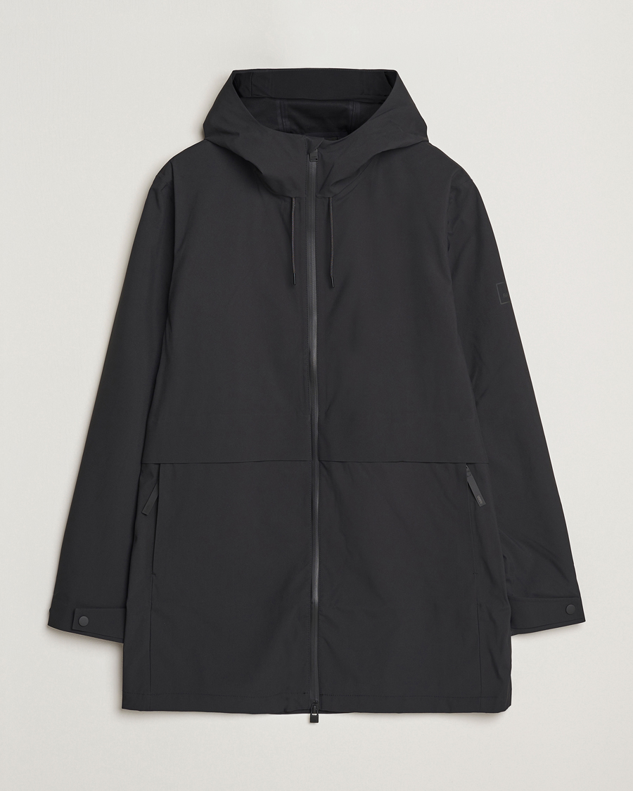 Heren | Jassen | RAINS | Suva Hooded Waterproof Long Jacket Black