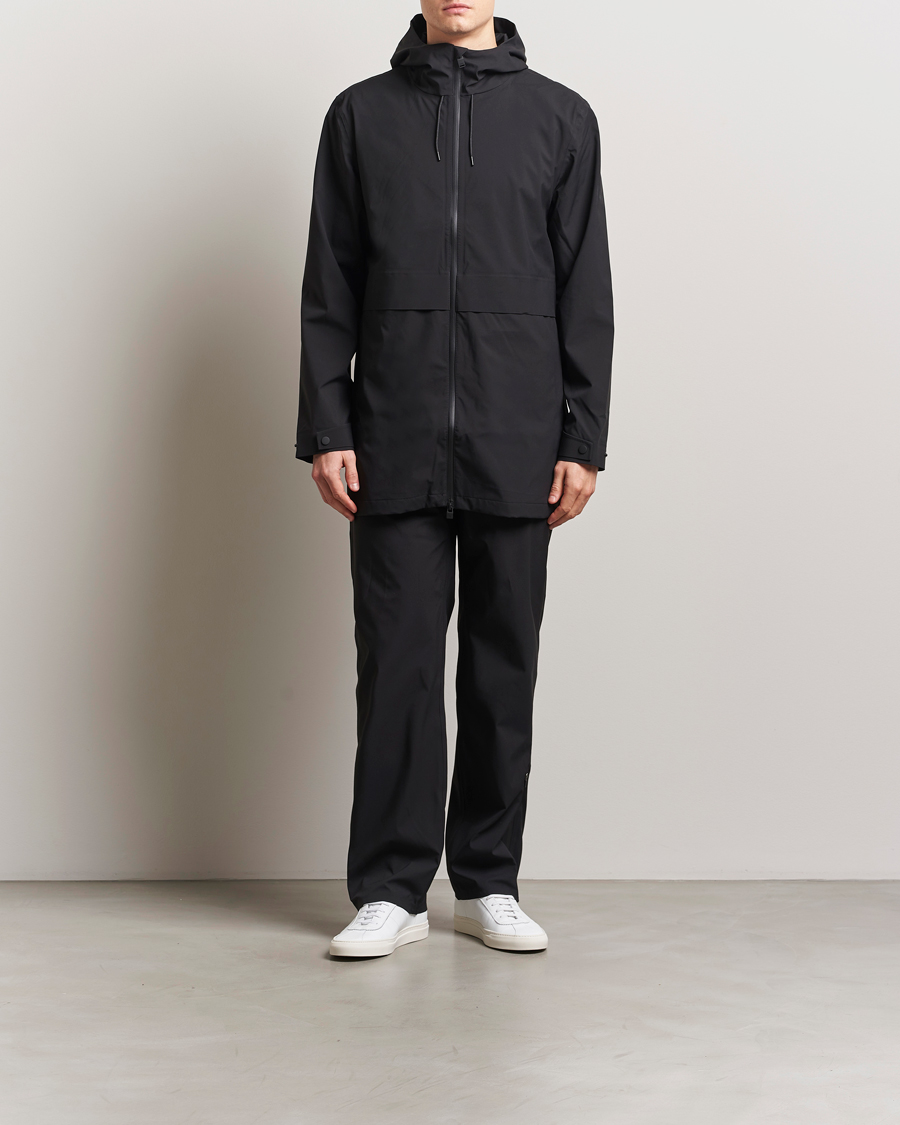 Heren | Jassen | RAINS | Suva Hooded Waterproof Long Jacket Black