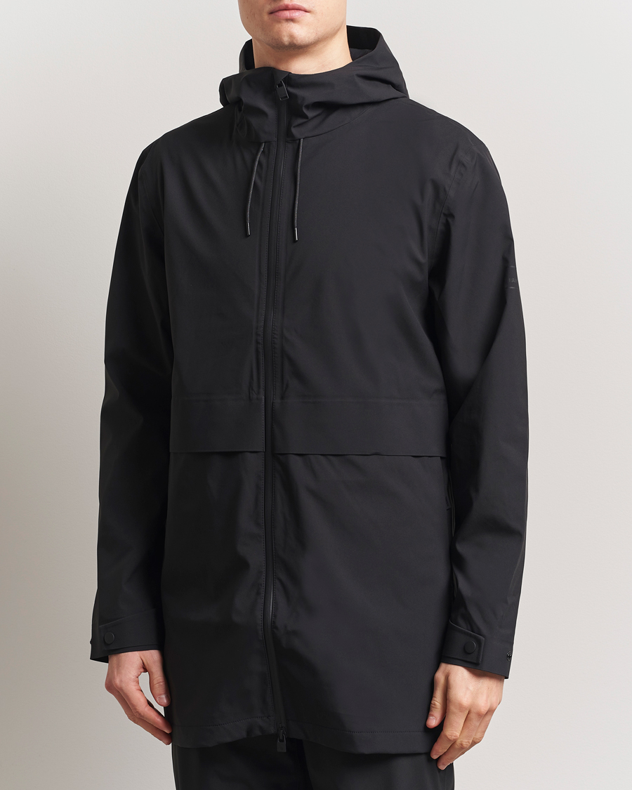 Heren | Jassen | RAINS | Suva Hooded Waterproof Long Jacket Black