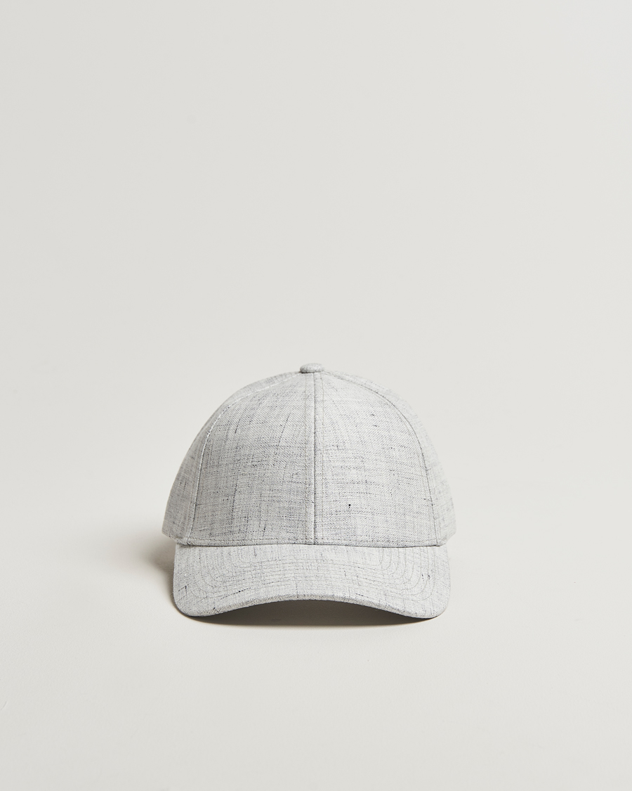 Heren | Hoeden en petten | Varsity Headwear | Linen Baseball Cap Pebble Grey