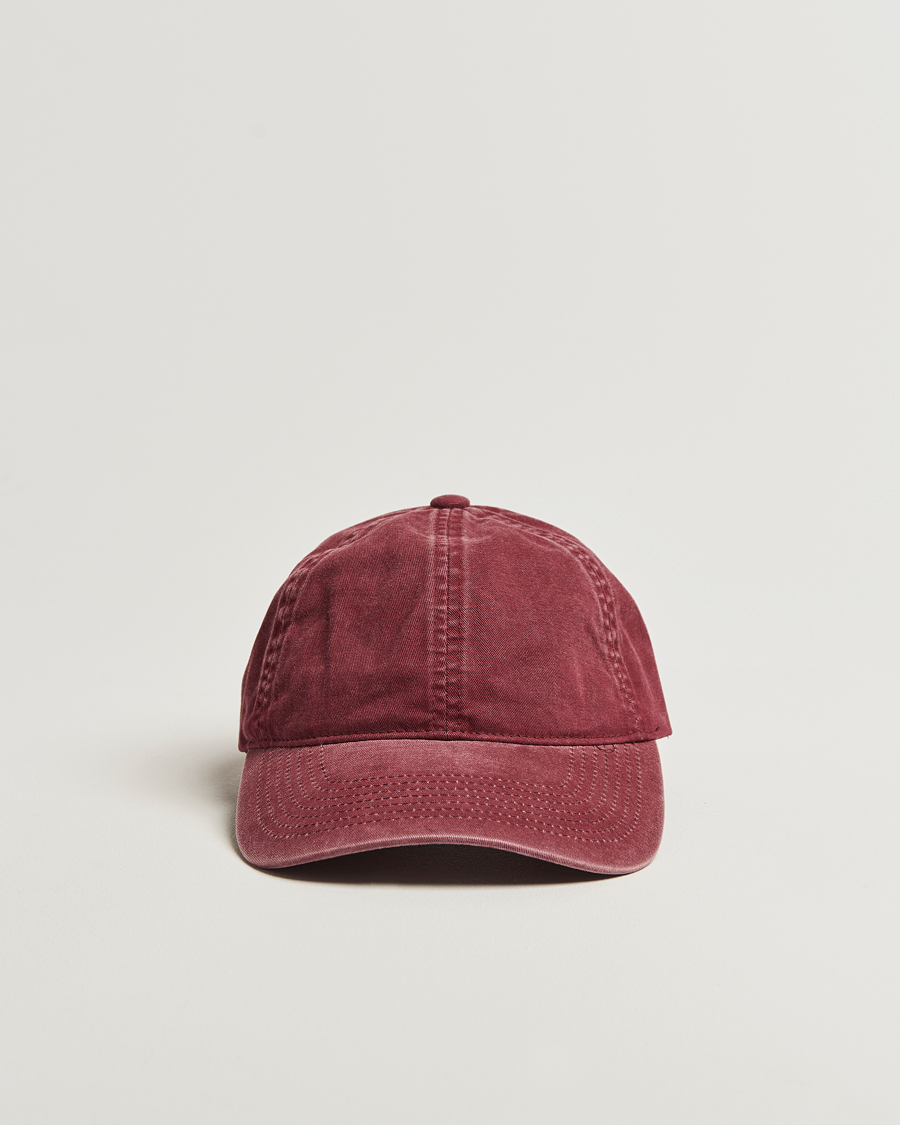 Heren | Hoeden en petten | Varsity Headwear | Washed Cotton Baseball Cap Burgundy