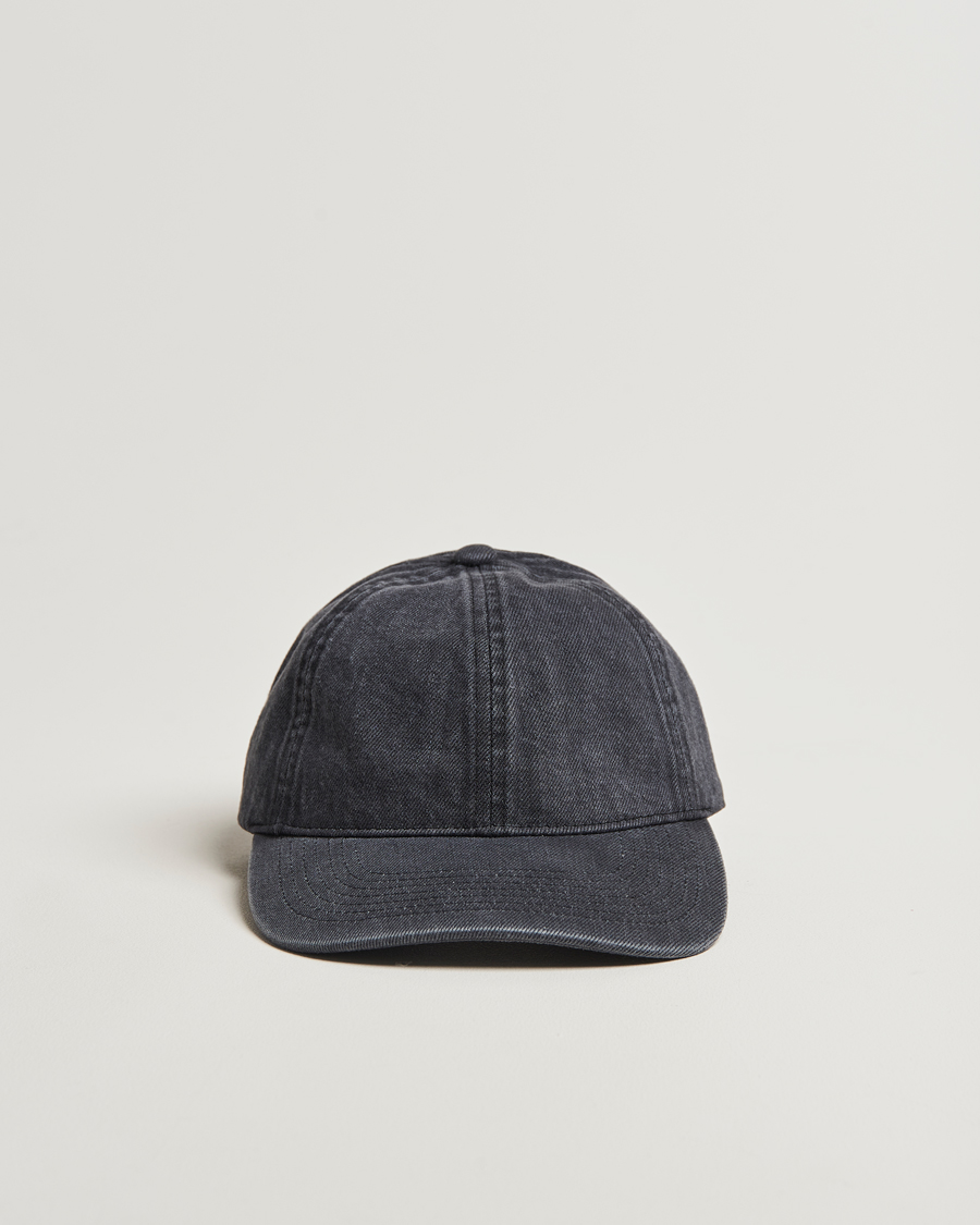 Heren | Hoeden en petten | Varsity Headwear | Washed Denim Baseball Cap Black