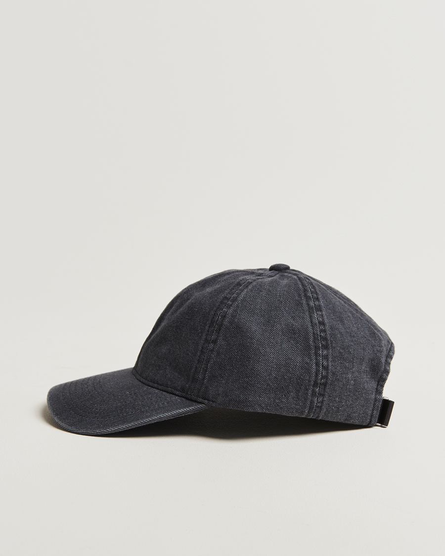 Heren | Hoeden en petten | Varsity Headwear | Washed Denim Baseball Cap Black