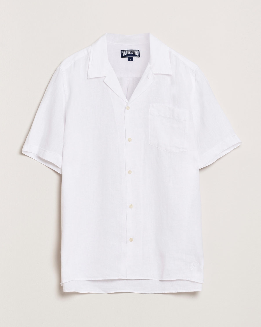 Heren | Overhemden | Vilebrequin | Charli Resort Short Sleeve Shirt Blanc