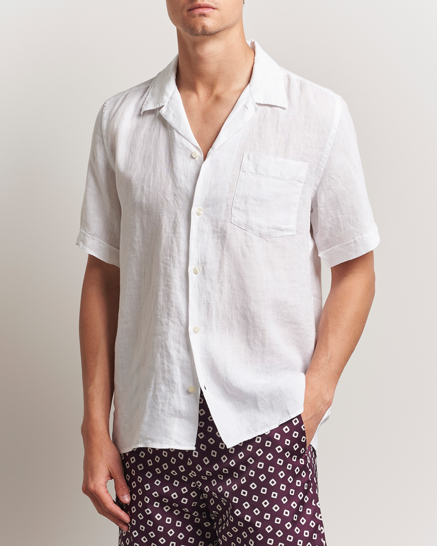 Heren | Overhemden | Vilebrequin | Charli Resort Short Sleeve Shirt Blanc
