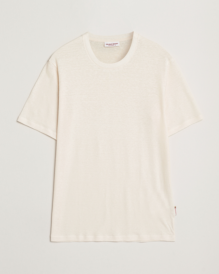 Heren | T-shirts | Orlebar Brown | Standard Linen T-Shirt Latte