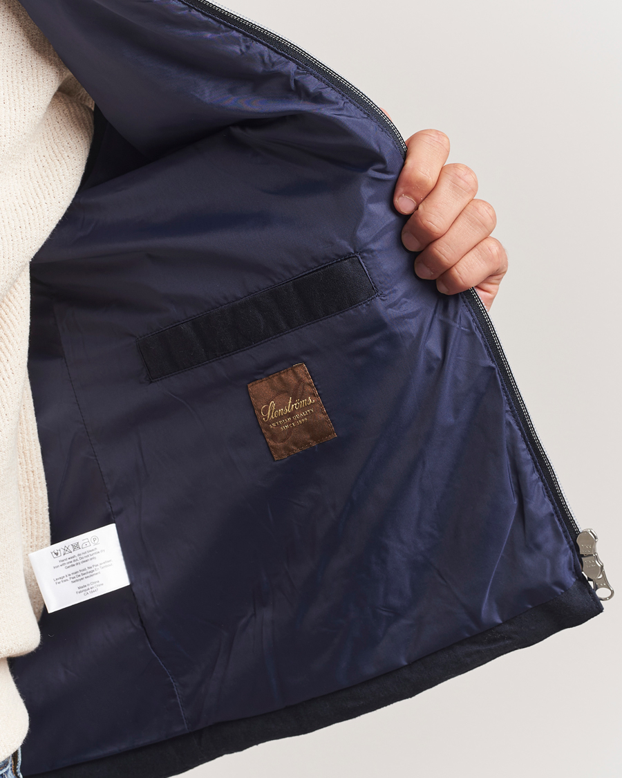 Heren | Gilets | Stenströms | Linen/Alcantar Vest Navy