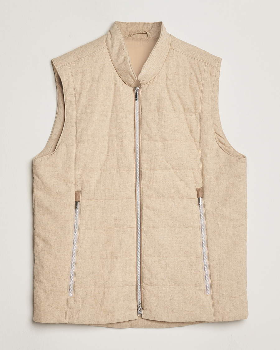 Heren | Jassen | Stenströms | Linen/Alcantar Vest Beige