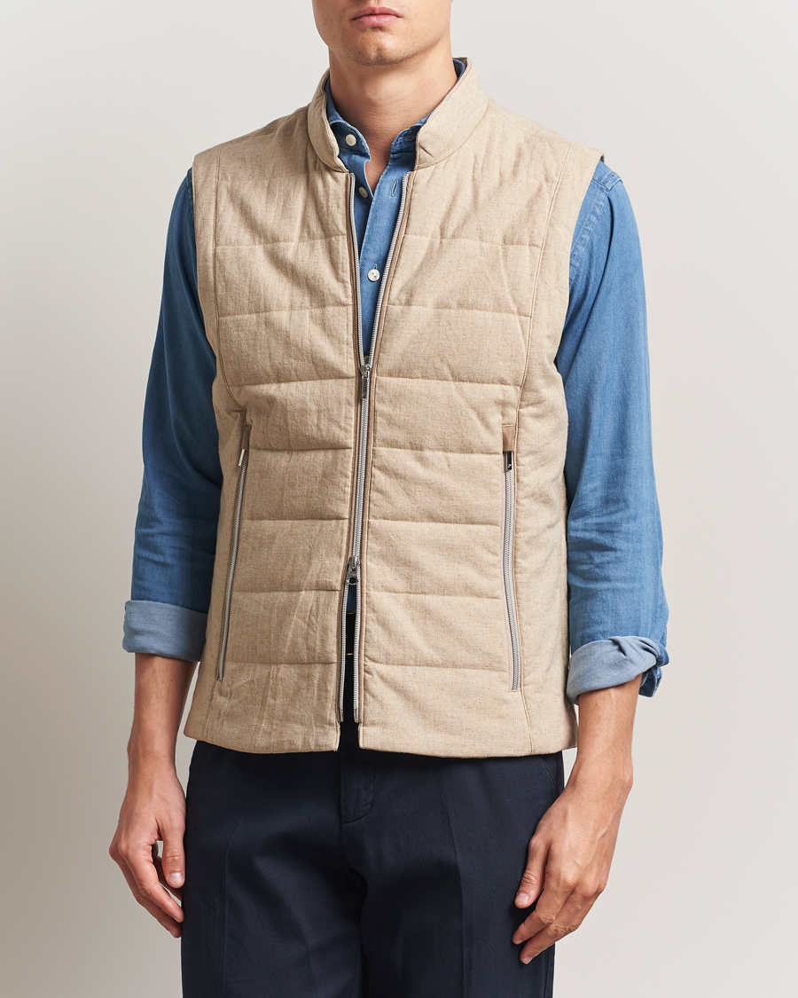 Heren | Jassen | Stenströms | Linen/Alcantar Vest Beige