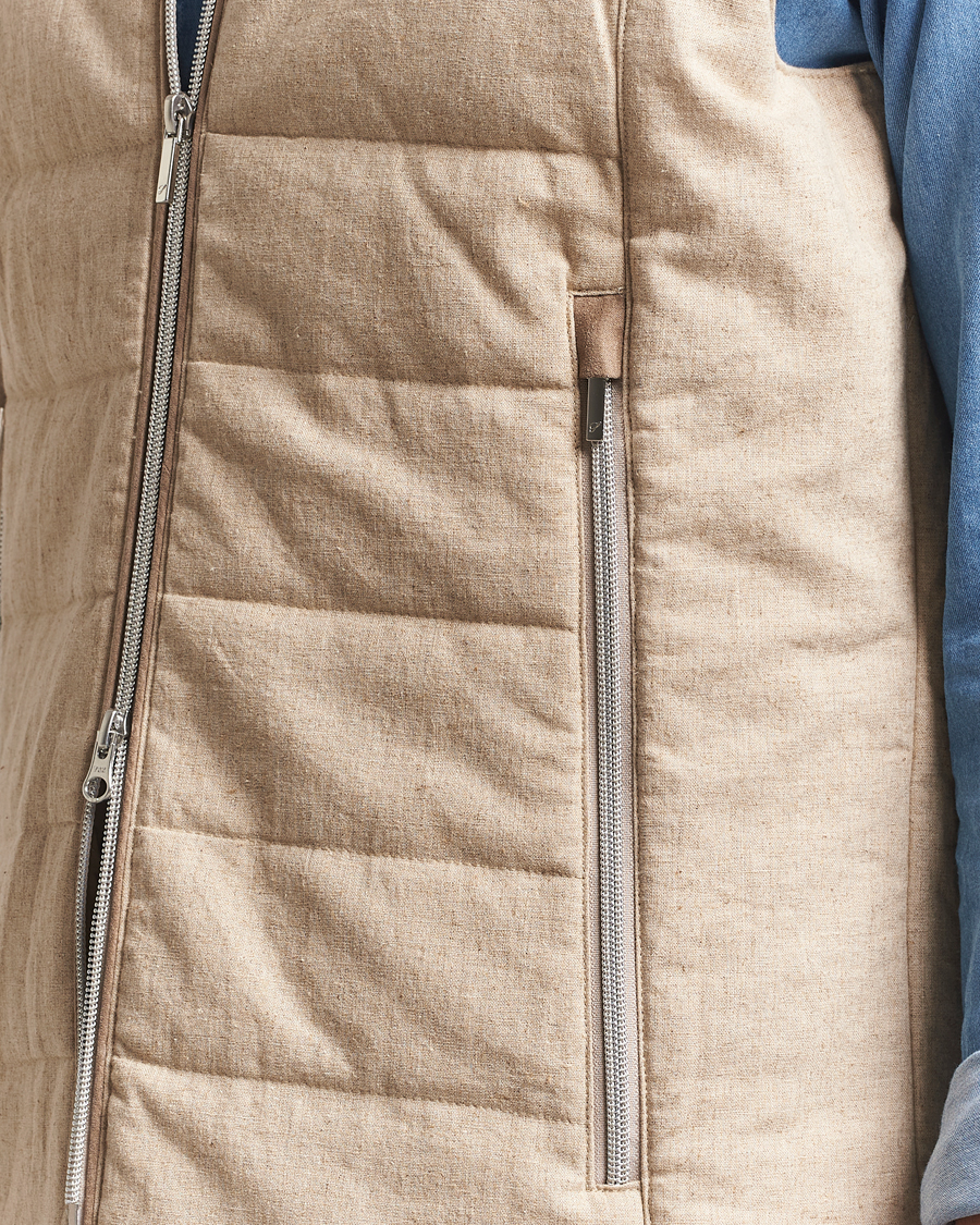 Heren | Jassen | Stenströms | Linen/Alcantar Vest Beige