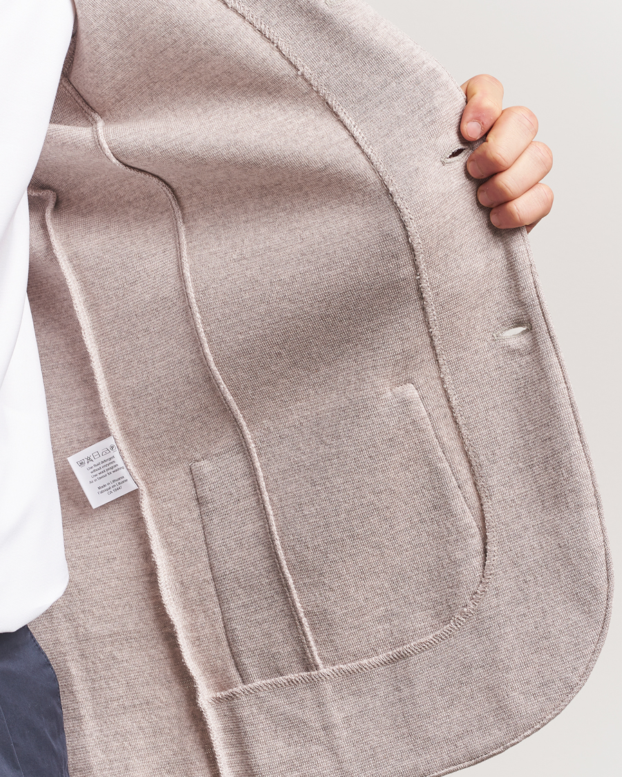 Heren | Blazers | Stenströms | Milano Knitted Blazer Beige