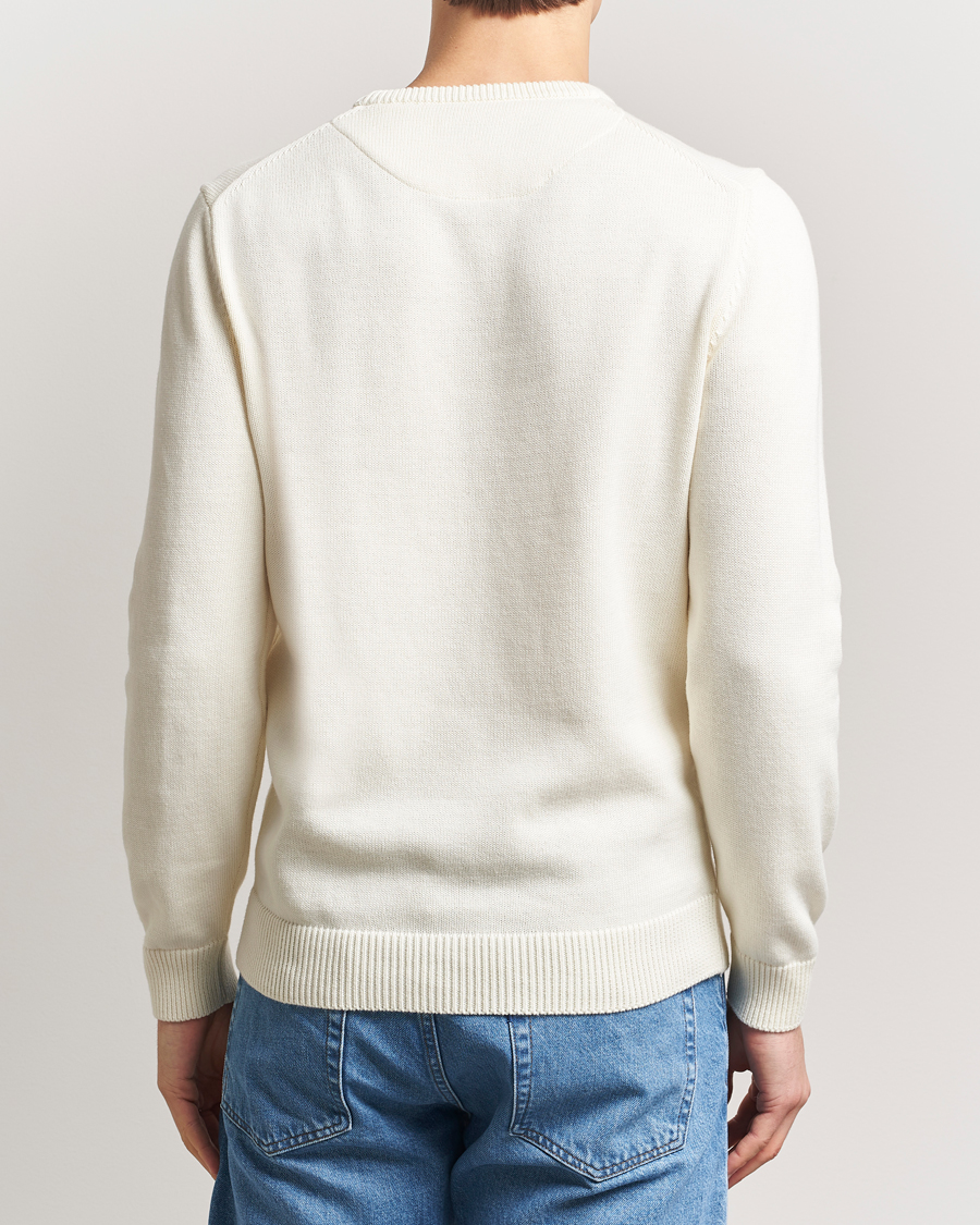 Heren | Truien | Stenströms | Organic Cotton Knitted Sweater White