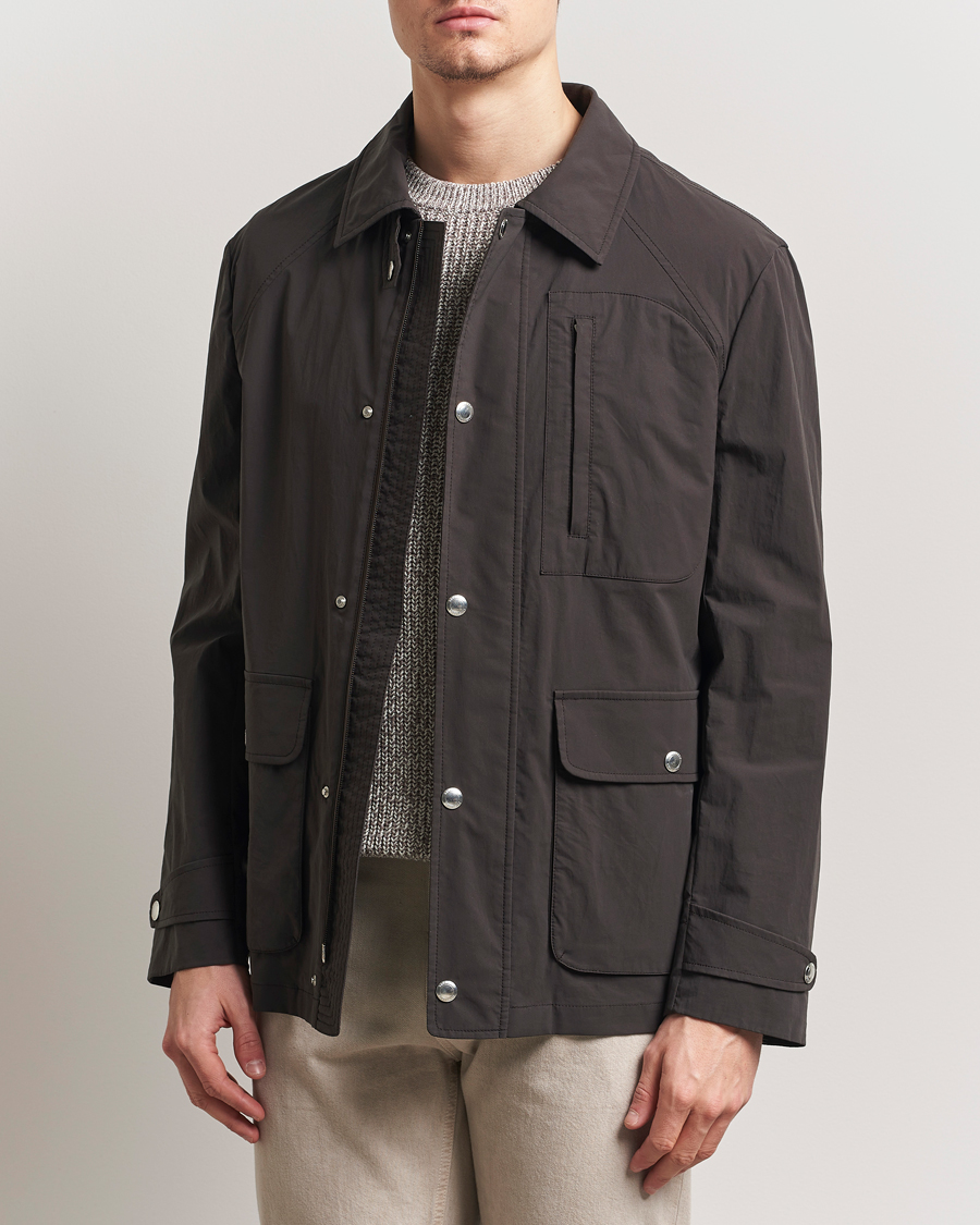 Heren | Jassen | Brunello Cucinelli | Peach Cotton Field Jacket Dark Brown