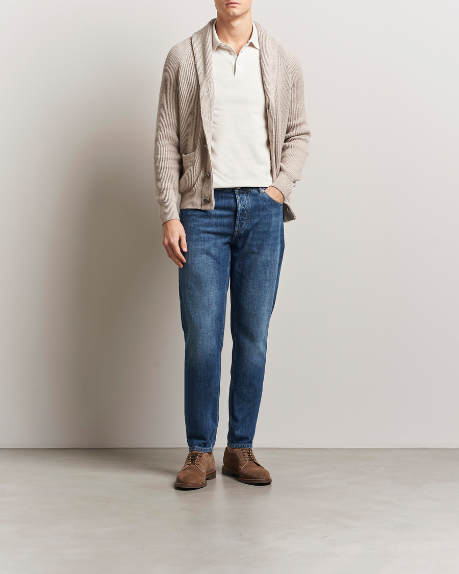 Heren | Truien | Brunello Cucinelli | Heavy Rib Shawl Cardigan Beige