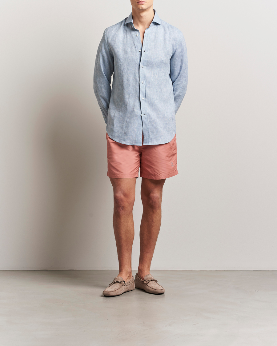Heren | Zwembroek | Brunello Cucinelli | Nylon Swim Trunks Dusty Red