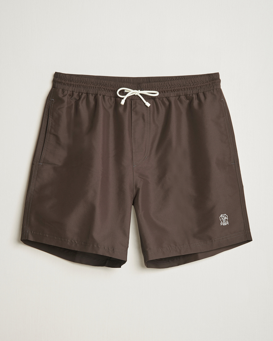 Heren | Zwembroek | Brunello Cucinelli | Nylon Swim Trunks Dark Brown