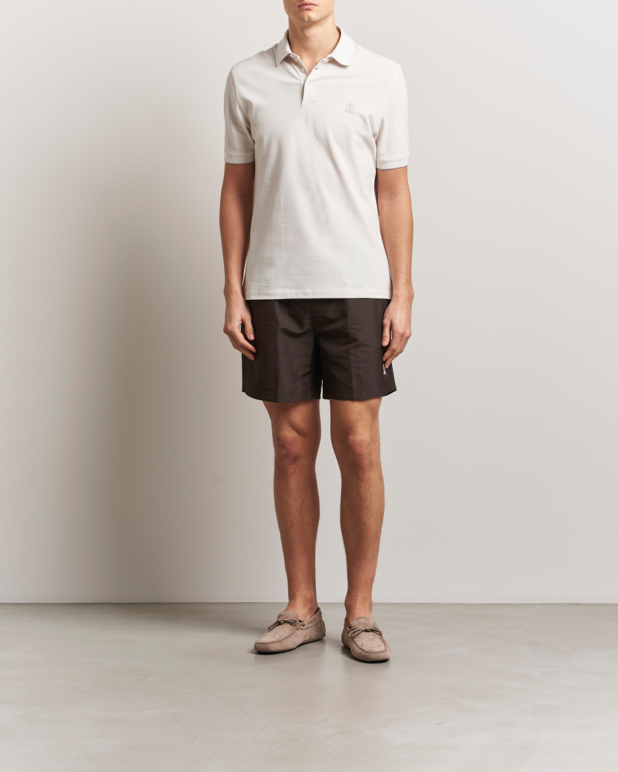Heren | Zwembroek | Brunello Cucinelli | Nylon Swim Trunks Dark Brown