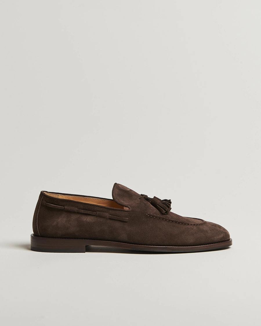 Heren | Instappers | Brunello Cucinelli | Tassel Loafer Dark Brown Suede