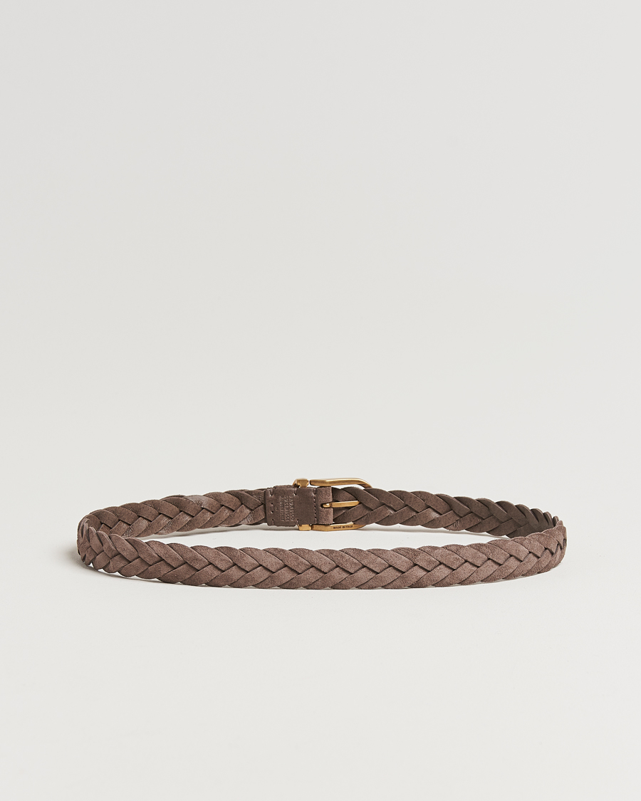 Heren | Brunello Cucinelli Braided Belt Brown Suede | Brunello Cucinelli | Braided Belt Brown Suede