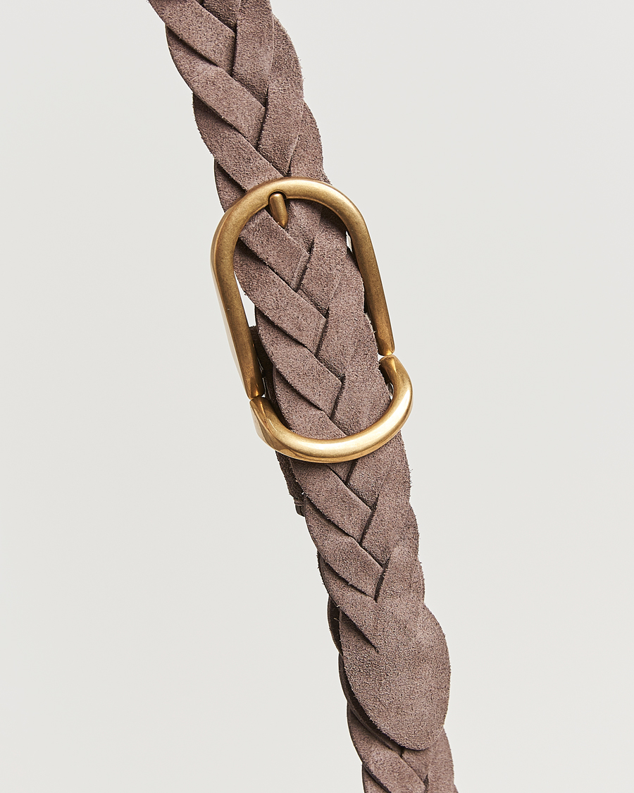 Heren | Riemen | Brunello Cucinelli | Braided Belt Brown Suede