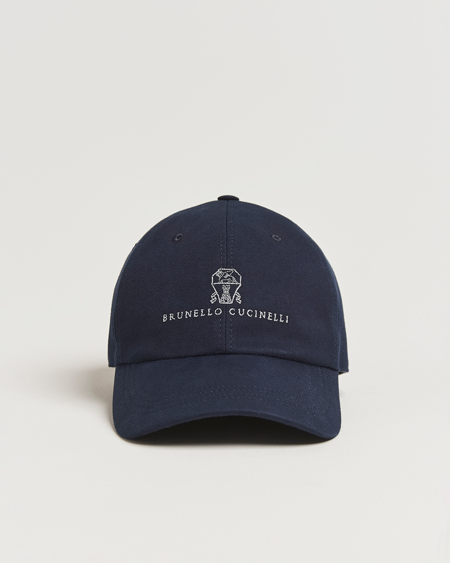 Heren | Hoeden en petten | Brunello Cucinelli | Twill Cotton Baseball Cap Navy