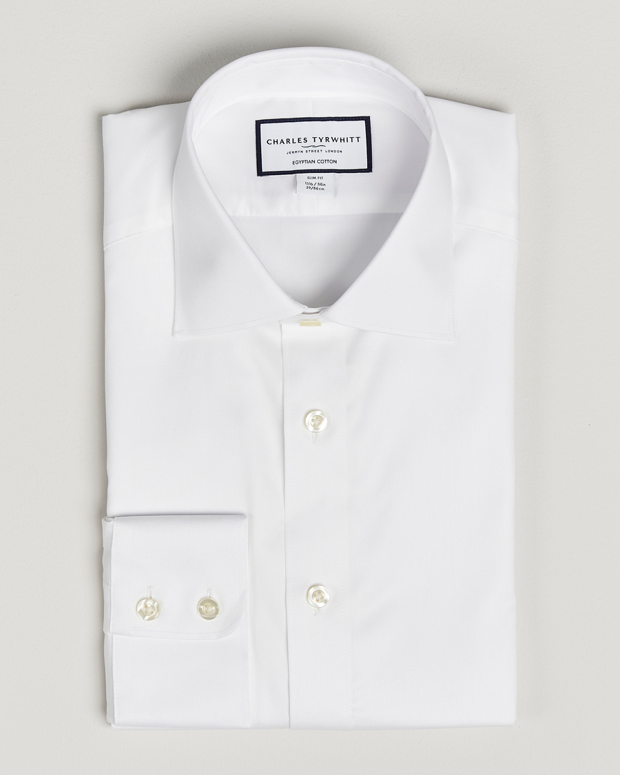 Heren | Overhemden | Charles Tyrwhitt | Egyptian Cotton Twill Shirt White