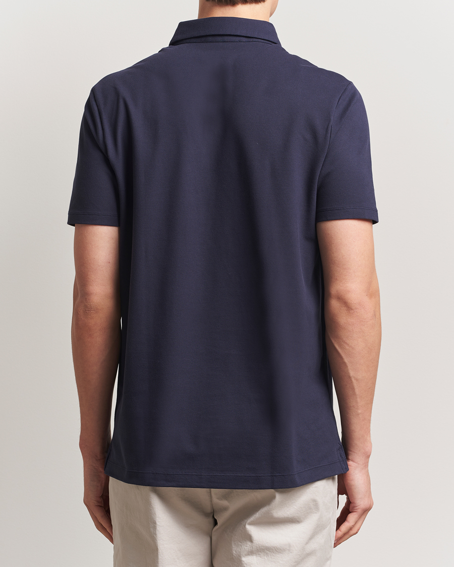 Heren | Polo's | Charles Tyrwhitt | Short Sleeve Cotton Pique Polo Navy