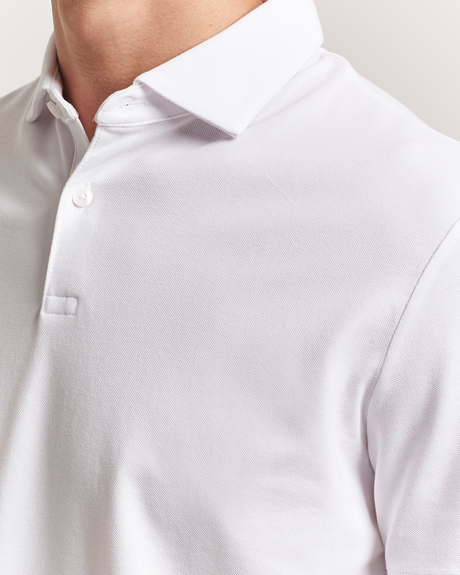 Heren | Polo's | Charles Tyrwhitt | Short Sleeve Cotton Pique Polo White