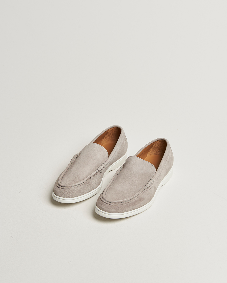 Heren | Instappers | Charles Tyrwhitt | Suede Slip On Loafers Light Grey