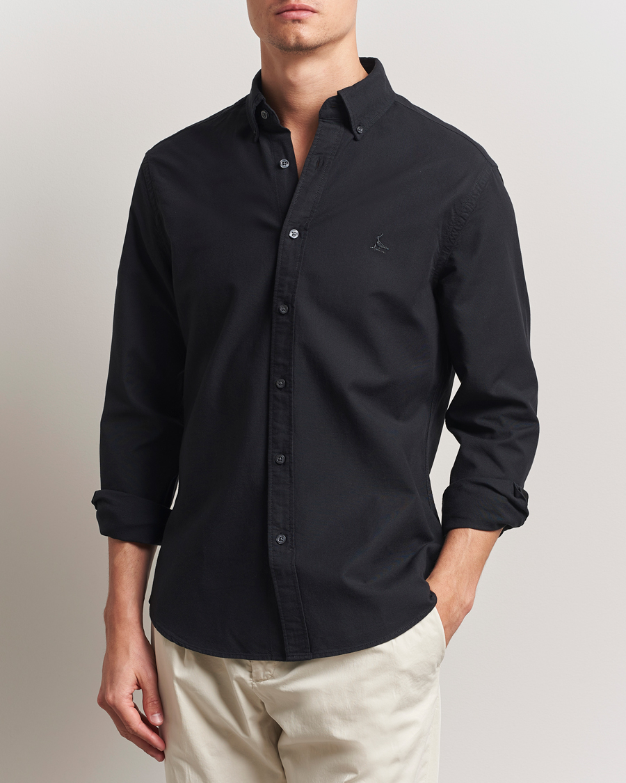 Heren | Overhemden | Charles Tyrwhitt | Button Down Stretch Oxford Shirt Black