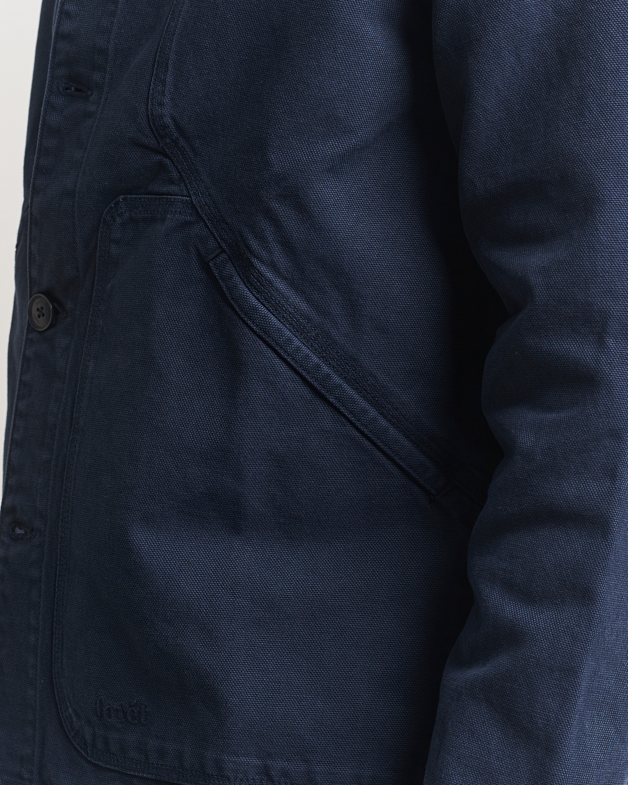 Heren | Overhemden | Forét | Berry Canvas Overshirt Navy