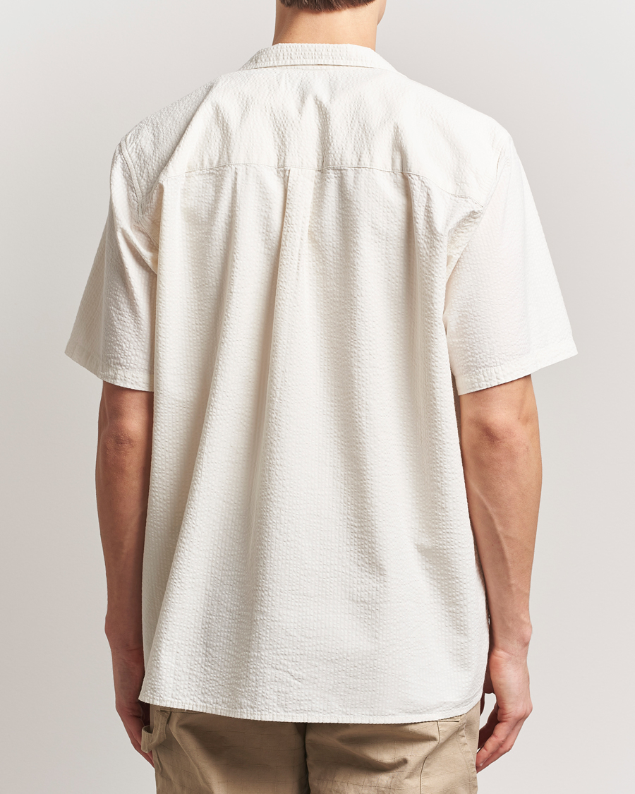 Heren | Overhemden | Forét | Hush Short Sleeve Seersucker Shirt Cloud