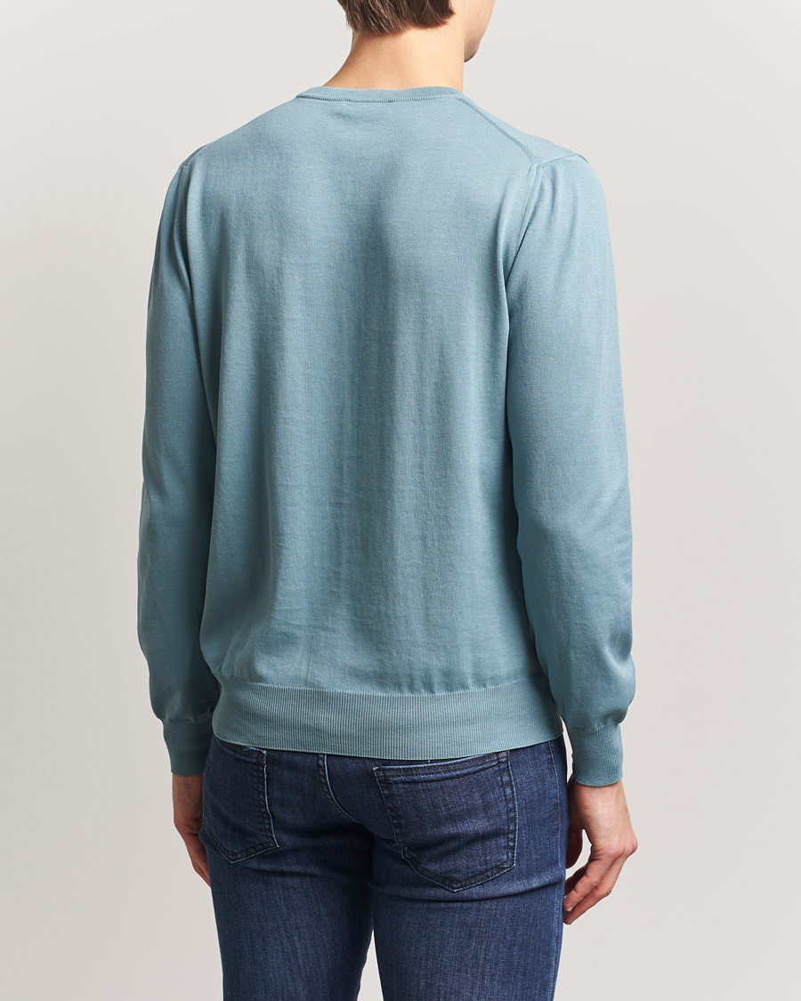 Heren | Truien | Canali | Cotton Crew Neck Pullover Teal