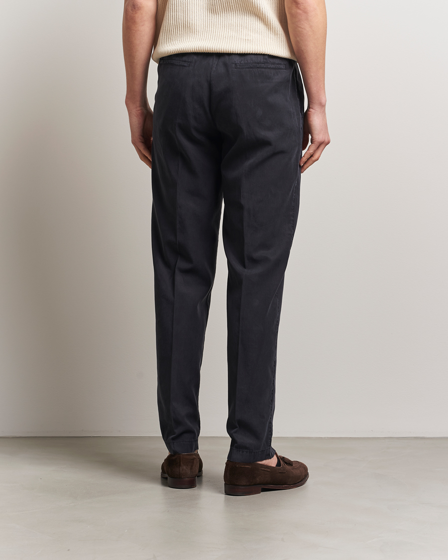 Heren | Broeken | Canali | Drawstring Slacks Navy