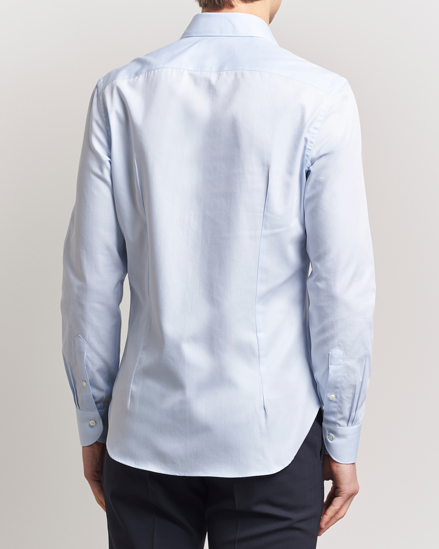 Heren | Overhemden | Canali | Slim Fit Cotton Shirt Light Blue