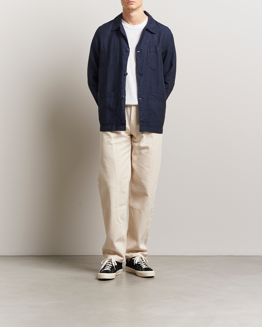 Heren | Overhemden | KnowledgeCotton Apparel | Linen Overshirt Total Eclipse