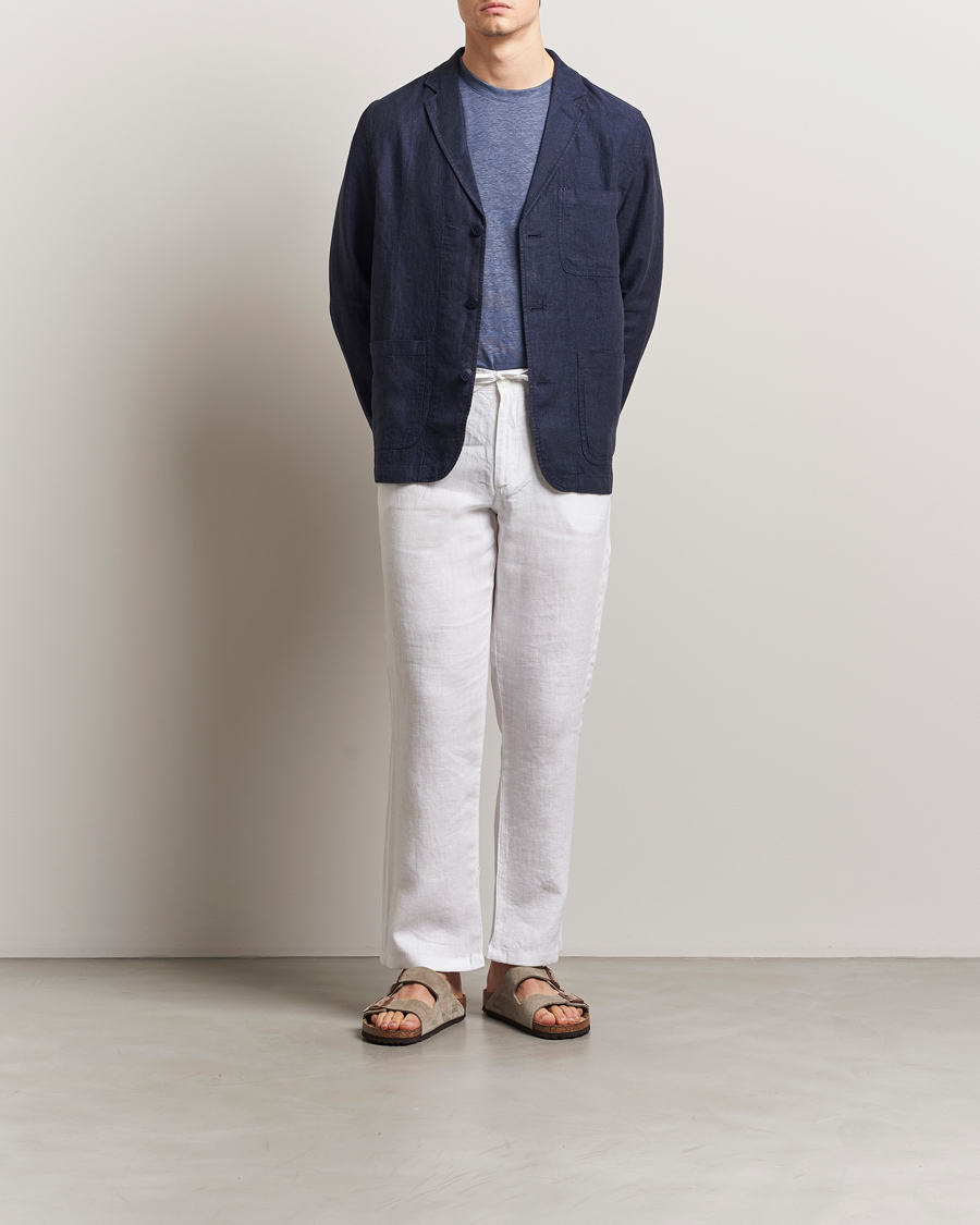 Heren | Blazers | KnowledgeCotton Apparel | Linen Blazer Total Eclipse