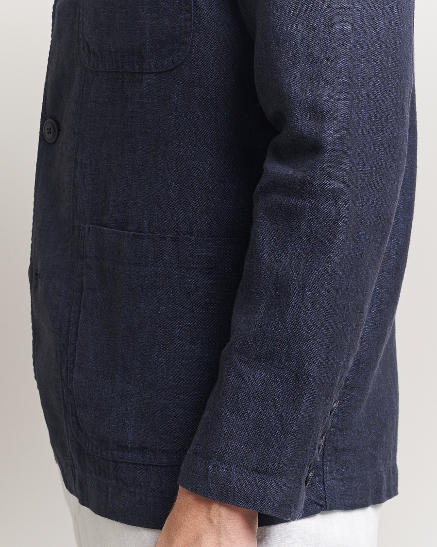 Heren | Blazers | KnowledgeCotton Apparel | Linen Blazer Total Eclipse