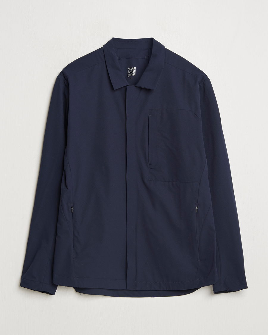 Heren | Jassen | Scandinavian Edition | Merge II Stretch Shirt Jacket Navy Blue