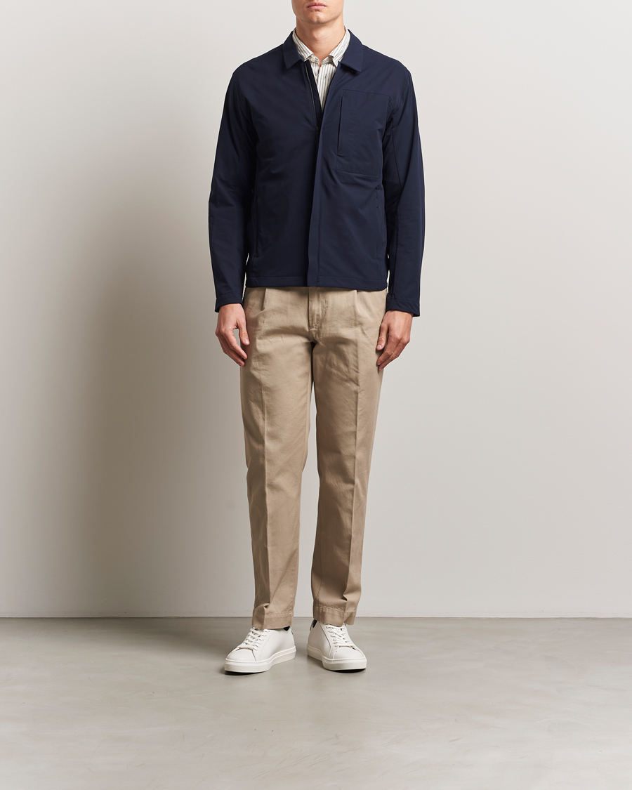 Heren | Jassen | Scandinavian Edition | Merge II Stretch Shirt Jacket Navy Blue