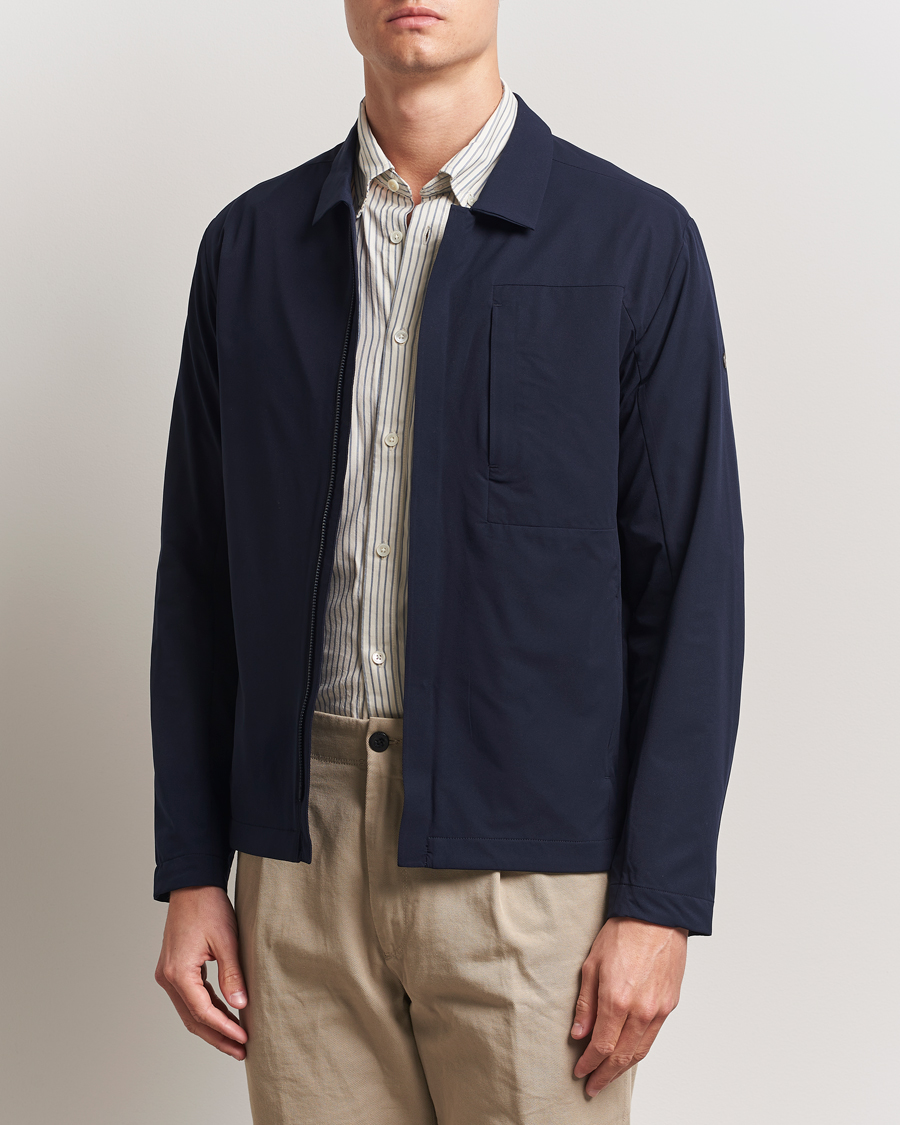 Heren | Jassen | Scandinavian Edition | Merge II Stretch Shirt Jacket Navy Blue