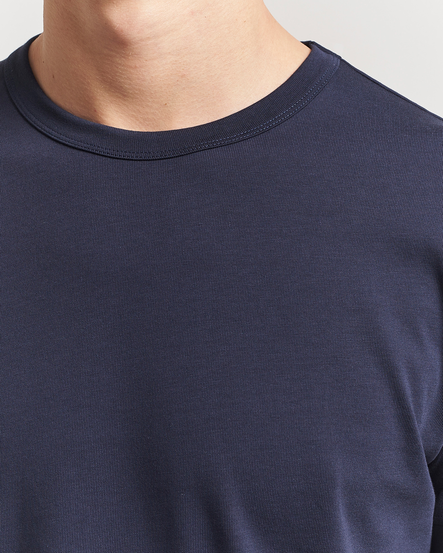 Heren | T-shirts | Sunspel | Single Jersey Supima Cotton T-Shirt Navy