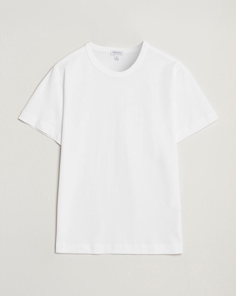 Heren | T-shirts | Sunspel | Single Jersey Supima Cotton T-Shirt White