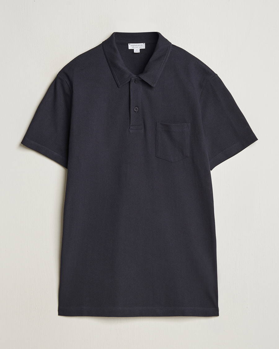 Heren | Polo's | Sunspel | Riviera Polo Shirt Midnight Navy