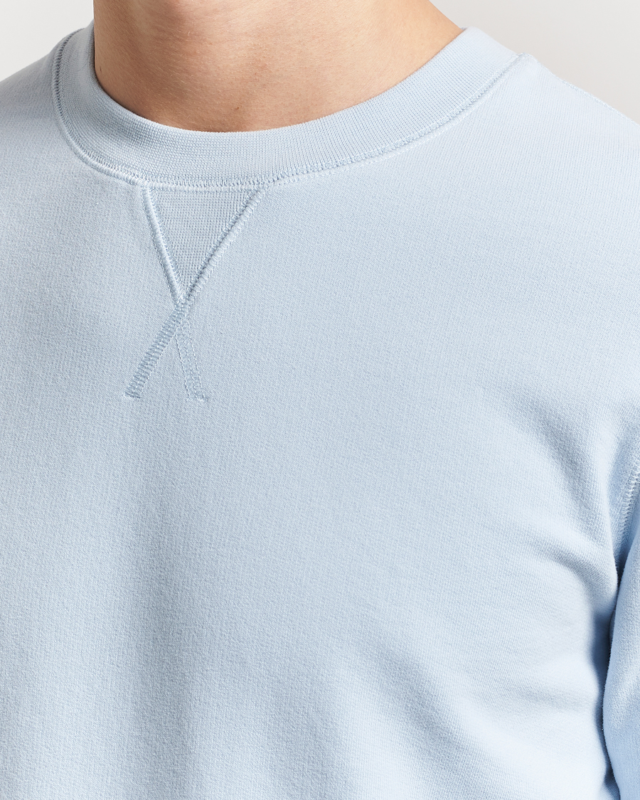 Heren | Truien | Sunspel | Loopback Sweatshirt Blue Mist