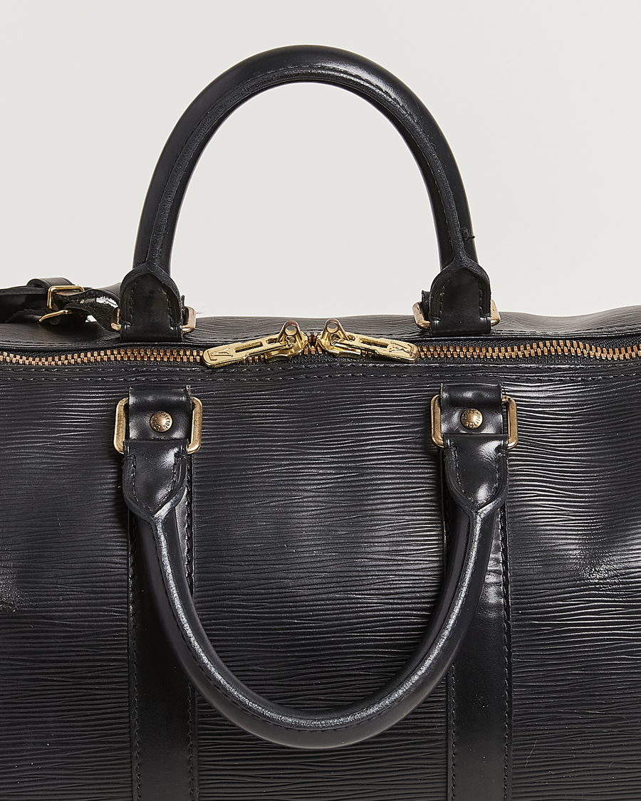 Heren | Louis Vuitton Pre-Owned Keepall 45 Epi Leather Bag Black | Louis Vuitton Pre-Owned | Keepall 45 Epi Leather Bag Black