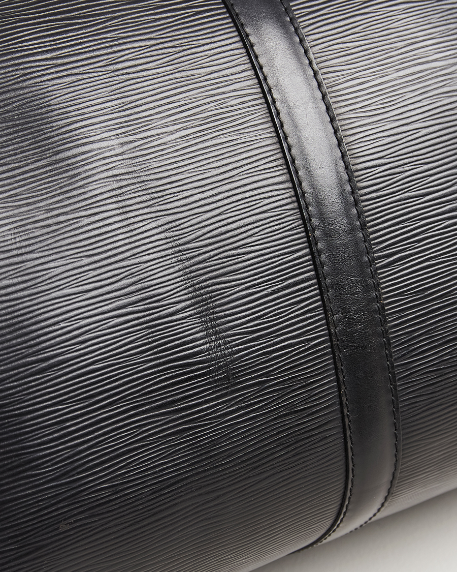 Heren | Louis Vuitton Pre-Owned Keepall 45 Epi Leather Bag Black | Louis Vuitton Pre-Owned | Keepall 45 Epi Leather Bag Black