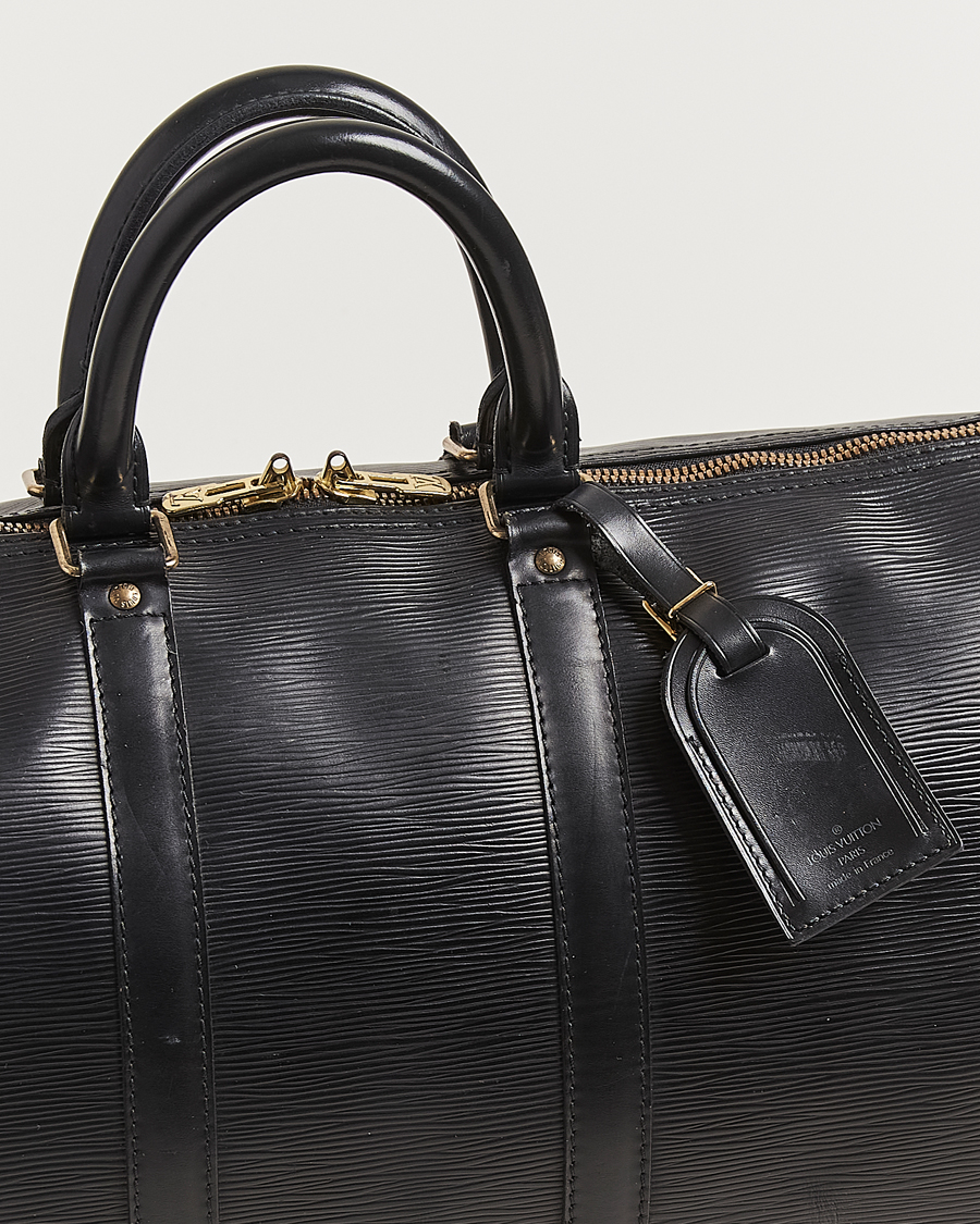 Heren | Louis Vuitton Pre-Owned Keepall 45 Epi Leather Bag Black | Louis Vuitton Pre-Owned | Keepall 45 Epi Leather Bag Black